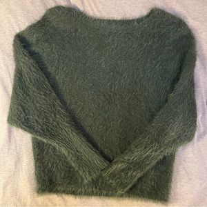 Jessica Simpson Green Fuzzy Sweater!